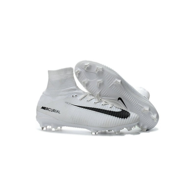 white and black nike cleats