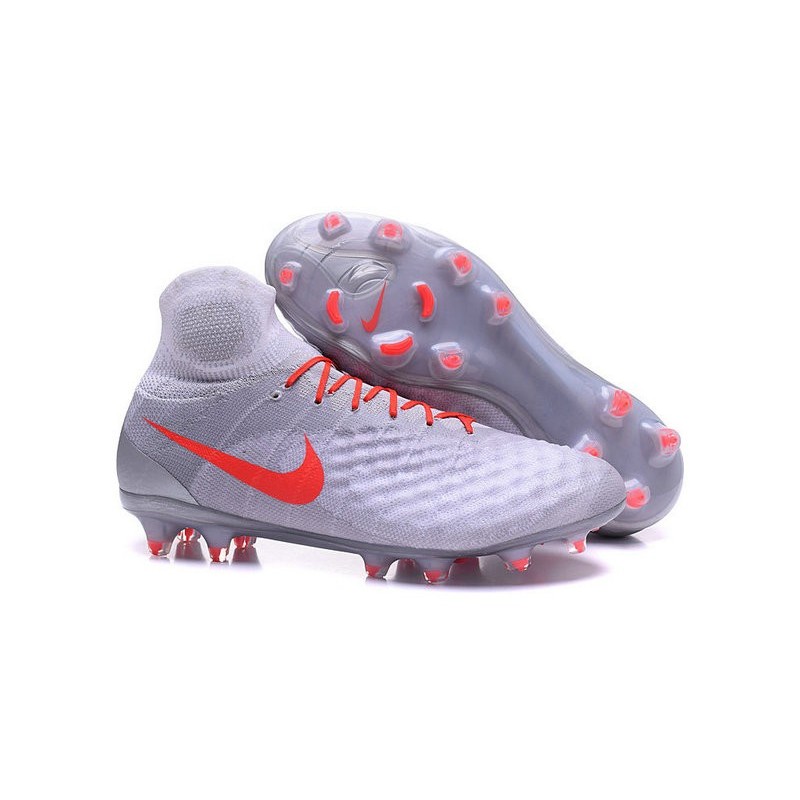 2016 Nike Magista Obra II FG Soccer Cleats For Men Grey Orange