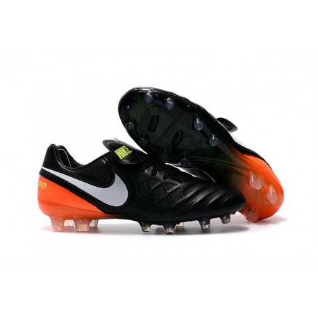 nike tiempo orange black