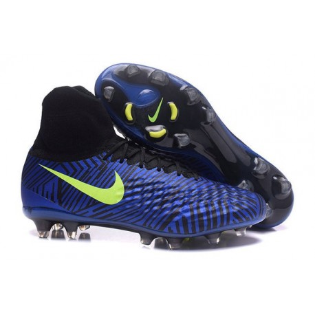 2016 Best Nike Magista Obra II Soccer Shoes Blue Black Volt