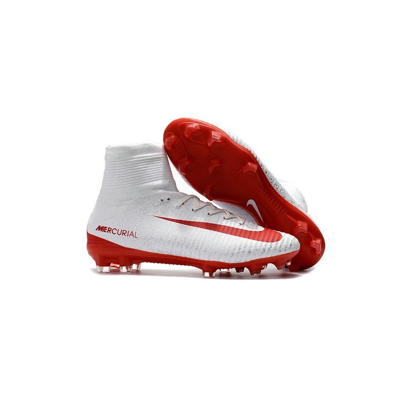 nike mercurial white and red