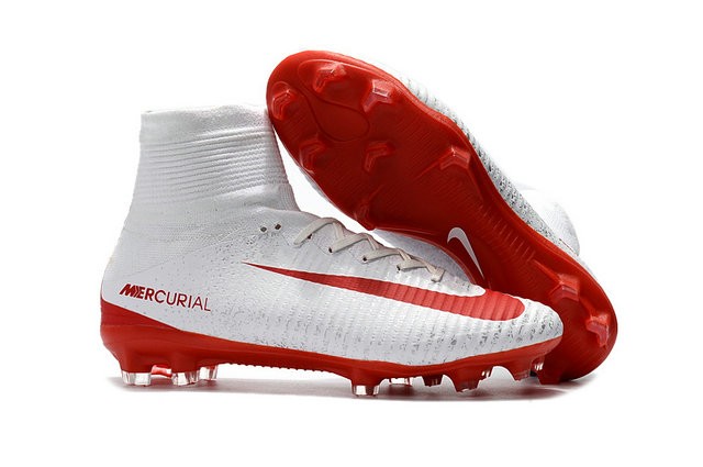 red mercurial soccer cleats