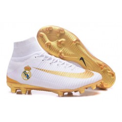 New Soccer Cleats - New Nike Mercurial Superfly 5 FG Real Madrid FC White Gold