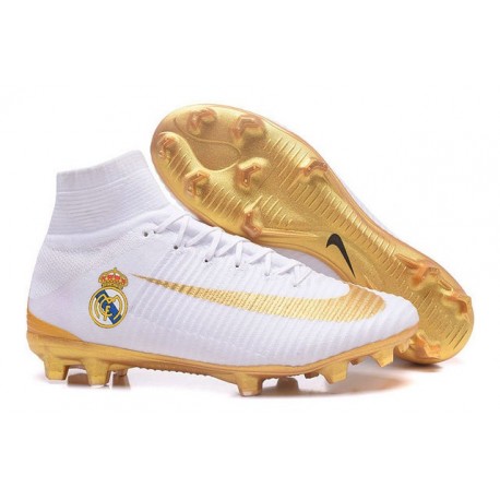 nike mercurial superfly white and gold