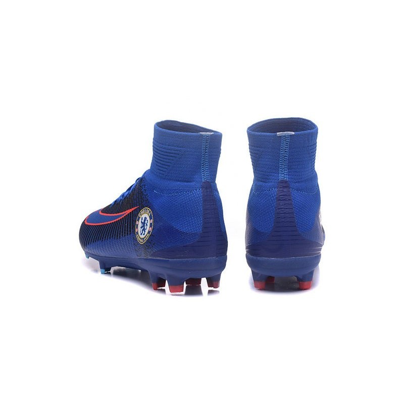 blue and orange nike soccer cleats