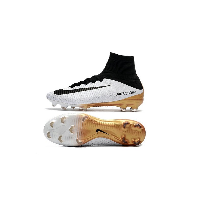 nike mercurial superfly fg gold white