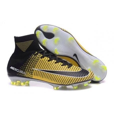 black and yellow football cleats