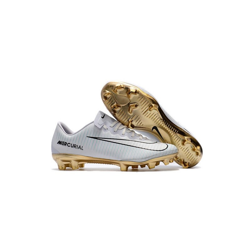 nike soccer cleats white and gold