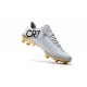 Shoes For Men - Nike Mercurial Vapor 11 FG Soccer Football CR7 Vitórias White Gold Black