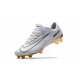 Shoes For Men - Nike Mercurial Vapor 11 FG Soccer Football CR7 Vitórias White Gold Black