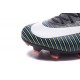 Shoes For Men - Nike Mercurial Vapor 11 FG Soccer Football Black White Blue Volt