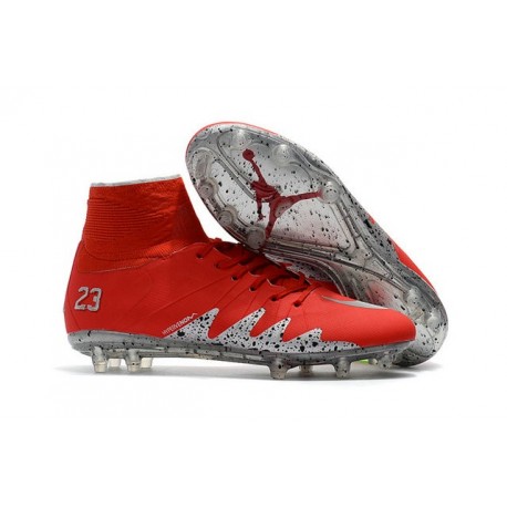 Nike Hypervenom 2 Phantom Men's Nike Football Cleats Red Silver