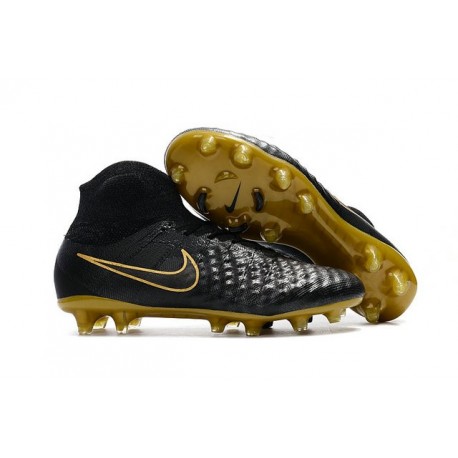 New Nike Magista Obra II FG Soccer Cleats For Men Black Golden