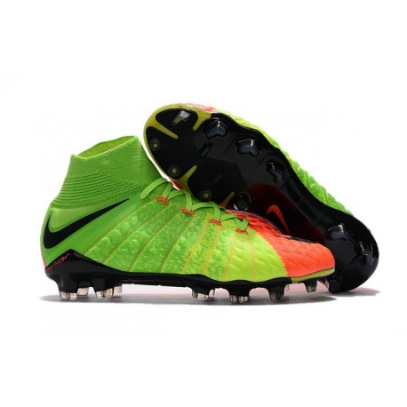 Nike Hypervenom Phantom III DF FG 2017 New Arrival Electric Green Orange Black