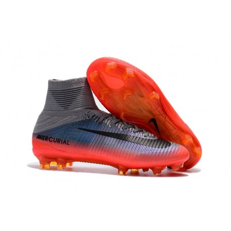 High Top Nike Mercurial Superfly 5 Fg Soccer Cleats Metallic