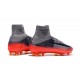 High Top Nike Mercurial Superfly 5 FG Soccer Cleats Metallic Hematite/Wolf Grey