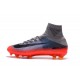 High Top Nike Mercurial Superfly 5 FG Soccer Cleats Metallic Hematite/Wolf Grey