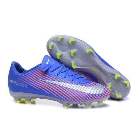 Shoes For Men - Nike Mercurial Vapor 11 FG Soccer Football Pink Silver Blue