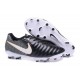 Nike Tiempo Legend 7 FG Leather Firm Ground Boots Black White