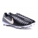 Nike Tiempo Legend 7 FG Leather Firm Ground Boots Black White