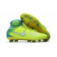 New Nike Magista Obra II FG Soccer Cleats For Men Yellow Blue