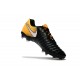 Nike Tiempo Legend 7 FG Leather Firm Ground Boots Black Yellow