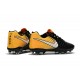 Nike Tiempo Legend 7 FG Leather Firm Ground Boots Black Yellow