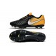 Nike Tiempo Legend 7 FG Leather Firm Ground Boots Black Yellow