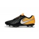 Nike Tiempo Legend 7 FG Leather Firm Ground Boots Black Yellow