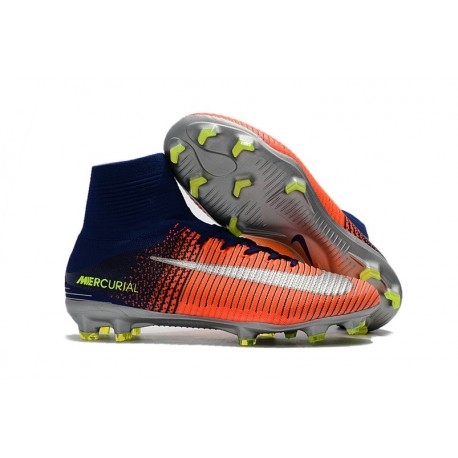 nike mercurial orange and blue