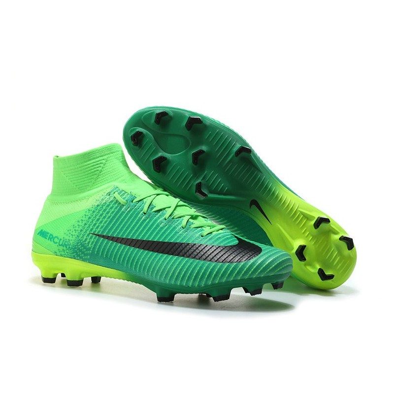 nike mercurial black and green