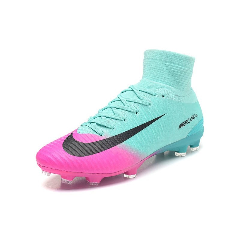 pink and blue football boots