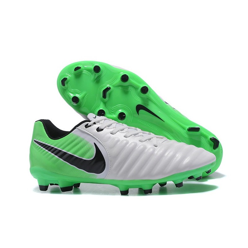 nike tiempo white green