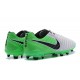 Nike Tiempo Legend 7 FG Leather Firm Ground Boots White Green Black