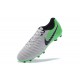 Nike Tiempo Legend 7 FG Leather Firm Ground Boots White Green Black