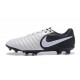 Nike Tiempo Legend 7 FG Leather Firm Ground Boots Black White