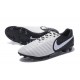 Nike Tiempo Legend 7 FG Leather Firm Ground Boots Black White