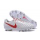 Nike Tiempo Legend 7 FG Leather Firm Ground Boots White Red