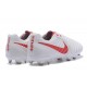 Nike Tiempo Legend 7 FG Leather Firm Ground Boots White Red