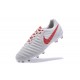 Nike Tiempo Legend 7 FG Leather Firm Ground Boots White Red