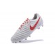 Nike Tiempo Legend 7 FG Leather Firm Ground Boots White Red