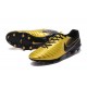 Nike Tiempo Legend 7 FG Leather Firm Ground Boots Gold Black