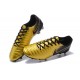 Nike Tiempo Legend 7 FG Leather Firm Ground Boots Gold Black