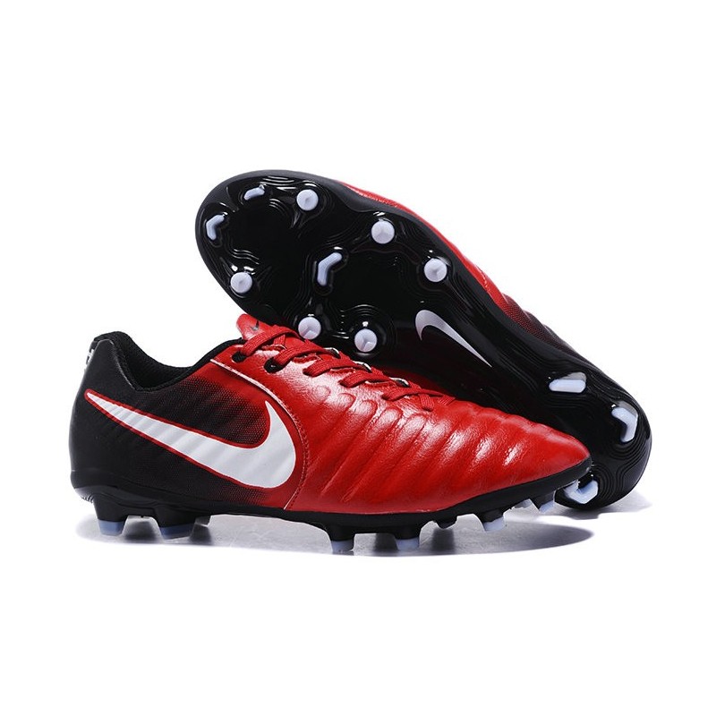 nike tiempo red black