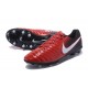 Nike Tiempo Legend 7 FG Leather Firm Ground Boots Red Black White