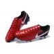 Nike Tiempo Legend 7 FG Leather Firm Ground Boots Red Black White