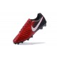 Nike Tiempo Legend 7 FG Leather Firm Ground Boots Red Black White