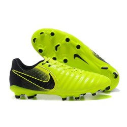 Nike Tiempo Legend 7 FG Leather Firm Ground Boots Volt Black