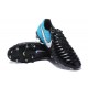 Nike Tiempo Legend 7 FG Leather Firm Ground Boots Black Blue White