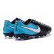 Nike Tiempo Legend 7 FG Leather Firm Ground Boots Black Blue White